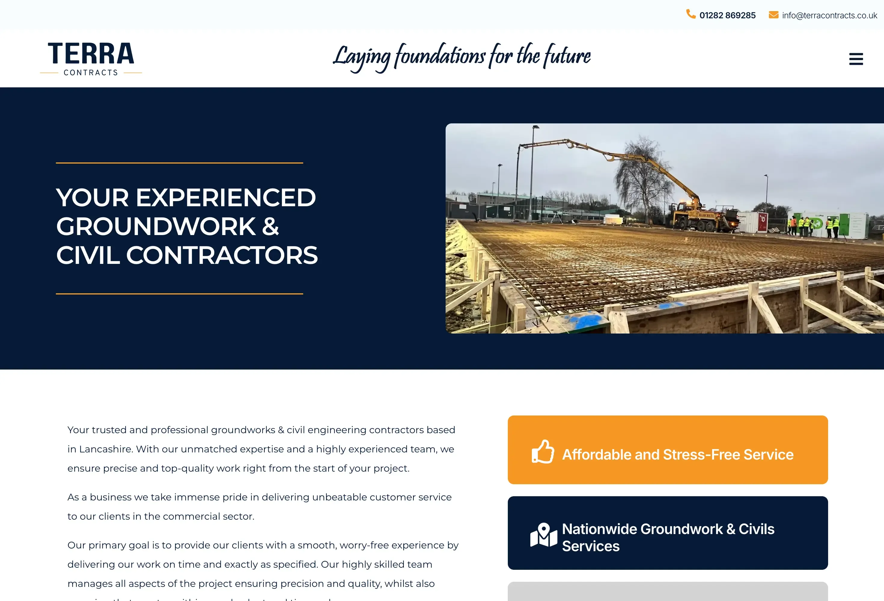 Terra Contracts website