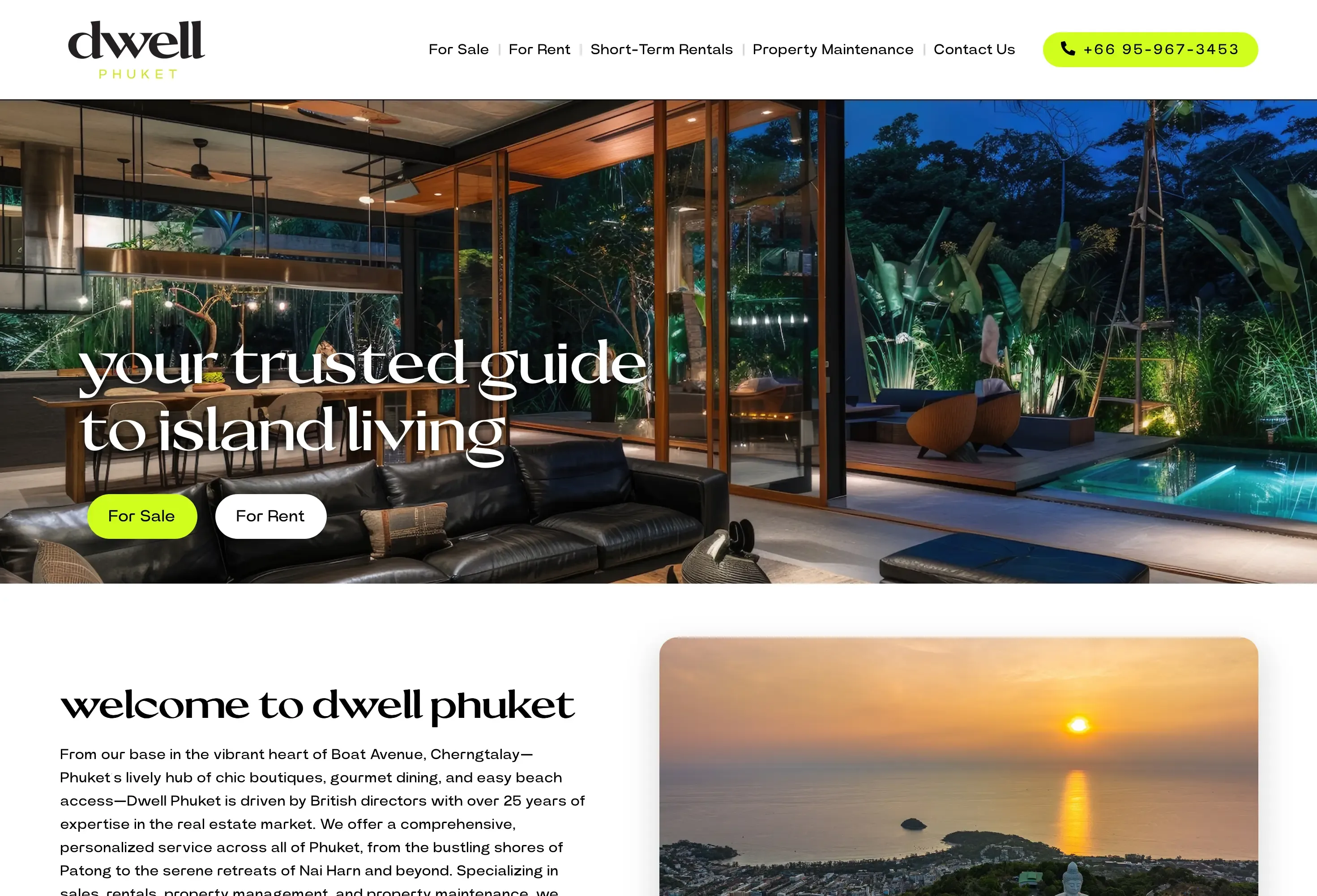 Dwell Phuket website